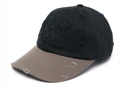 Palm Angels Ripped PA Monogram Cap Anthracite