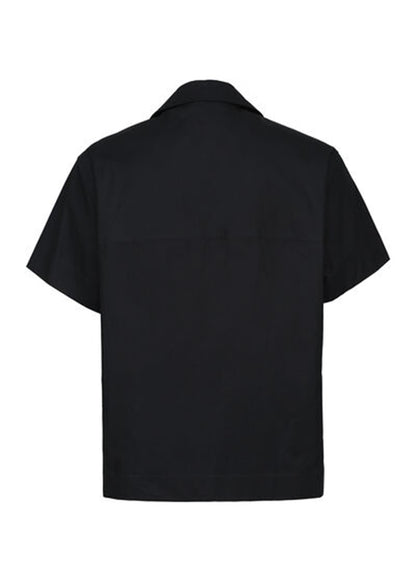 Palm Angels Sacred Heart Print Short Sleeve Shirt Black