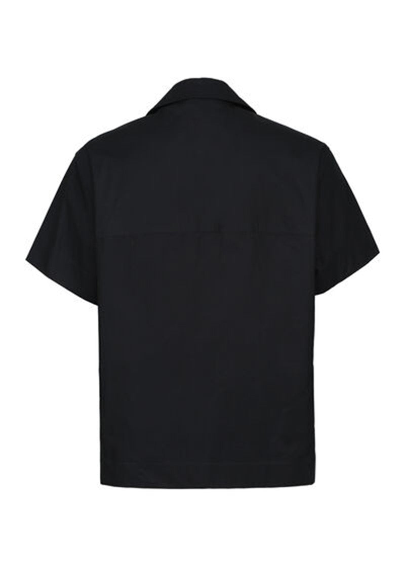 Palm Angels Sacred Heart Print Short Sleeve Shirt Black