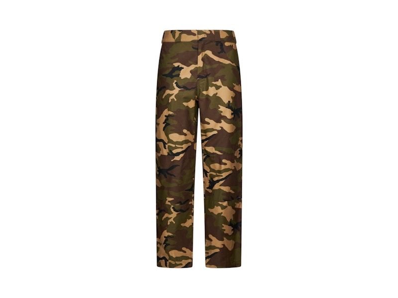 Palm Angels Sartorial Waistband Camo Workpants Green
