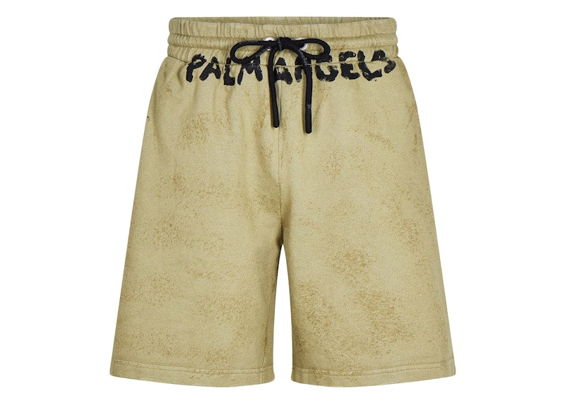 Palm Angels Seasonal Logo Sweatshorts Military/Black