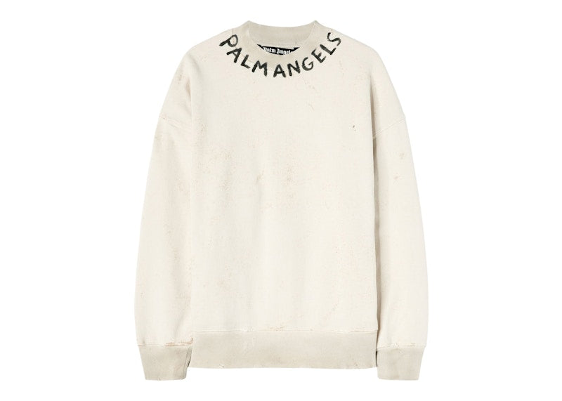 Palm Angels Seasonal Logo Vint Crew White/Black