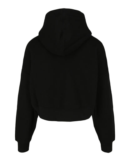 Palm Angels Shark Cropped Hoodie Black/White