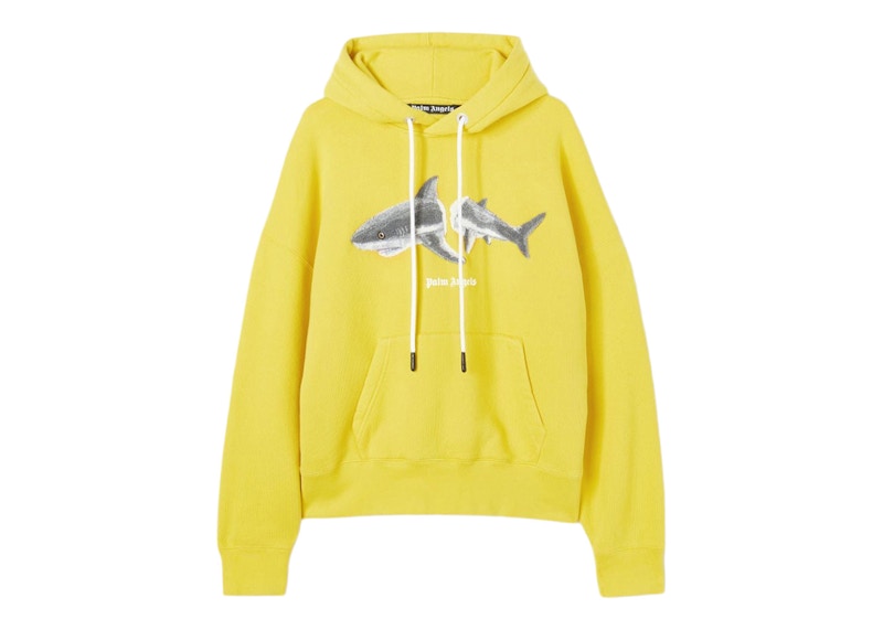 Palm Angels Shark Hoodie 1809 Yellow/Grey