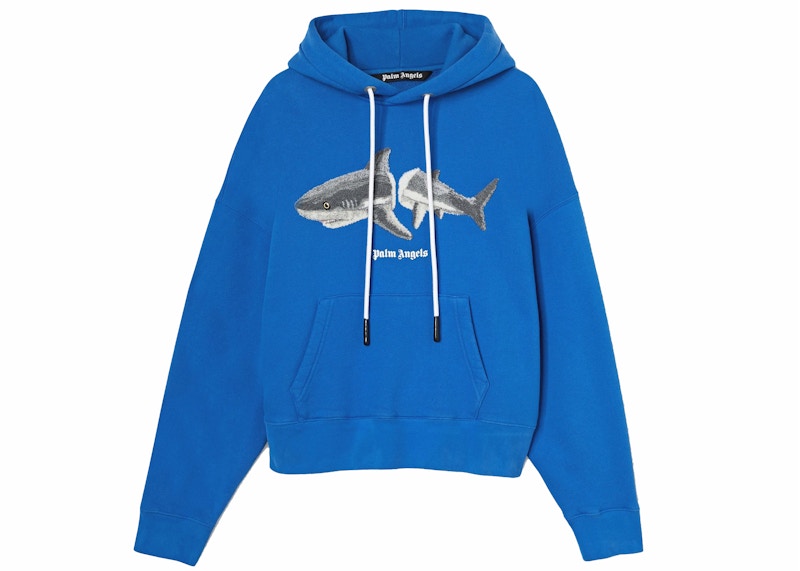 Palm Angels Shark Hoodie Blue/Grey