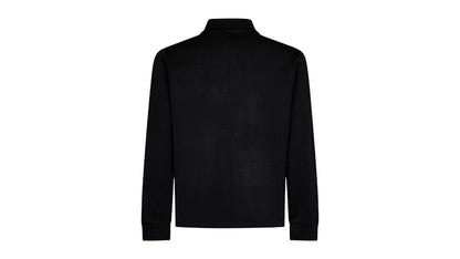 Palm Angels Shirt Collar Knit Track Jacket Black