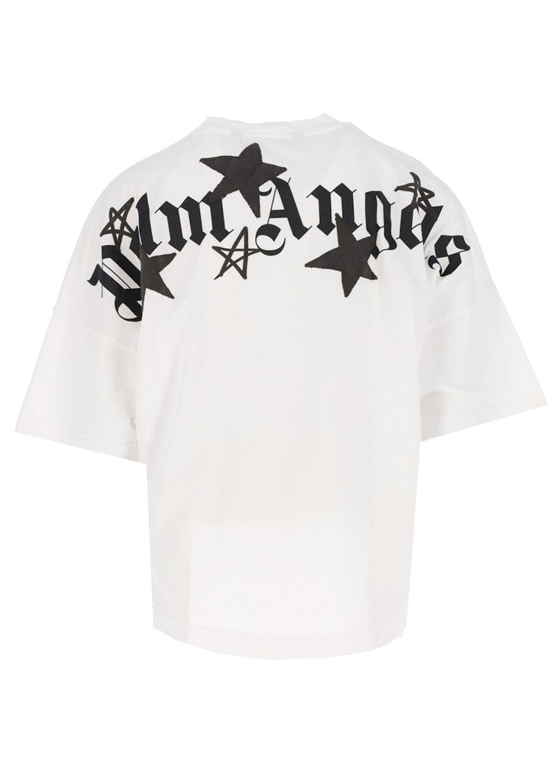 Palm Angels Shooting Stars Oversized T-Shirt White Black