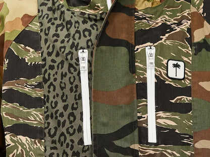 Palm Angels Short PXP Mixed Print Parka Military/Black