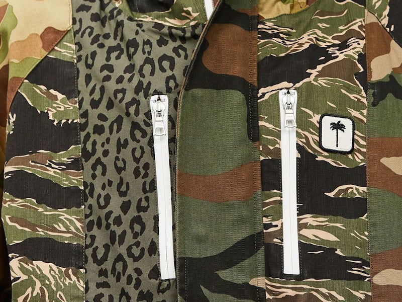 Palm Angels Short PXP Mixed Print Parka Military/Black