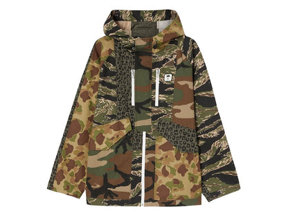 Palm Angels Short PXP Mixed Print Parka Military/Black