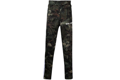 Palm Angels Side Stripe Leaf Print Track Pants Green/Multicolor
