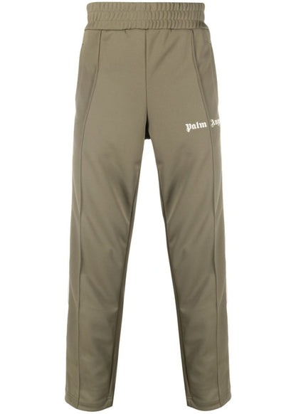 Palm Angels Side Stripe Slim Fit Track Pants Military Off White