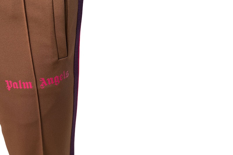 Palm Angels Side Stripe Track Pants Brown/Purple/Pink