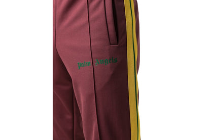 Palm Angels Side Stripe Track Pants Burgundy/Yellow/Green