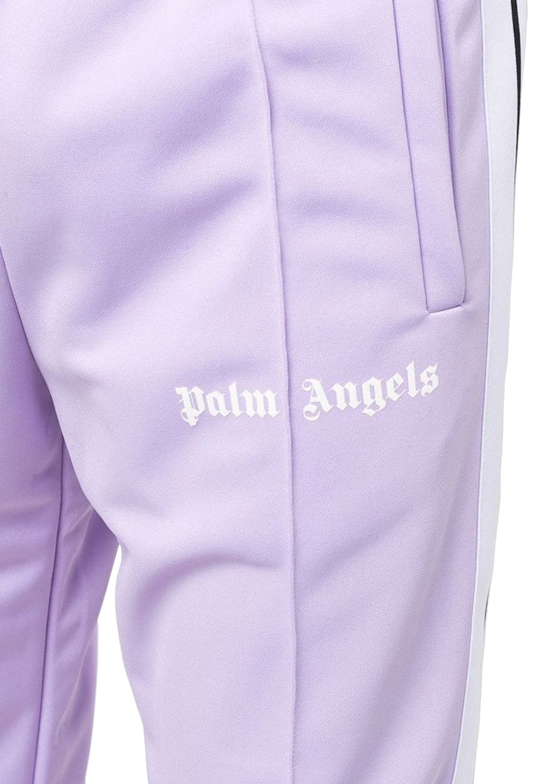 Palm Angels Side Stripe Track Pants Lilac White