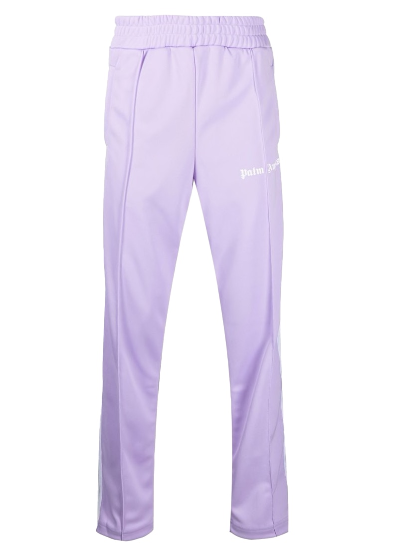 Palm Angels Side Stripe Track Pants Lilac White