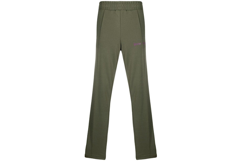 Palm Angels Side Stripe Track Pants Military Green/Purple