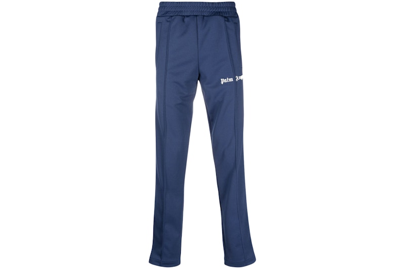 Palm Angels Side Stripe Track Pants Navy Blue/White