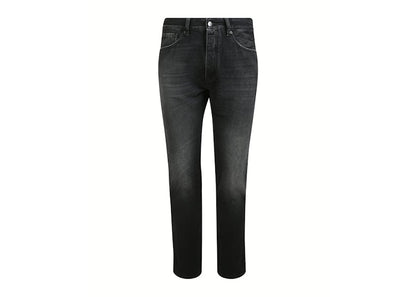 Palm Angels Side Striped Straight Fit Jeans Black/White