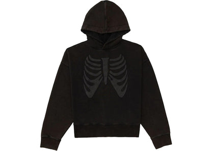 Palm Angels Skeleton Print Hoodie Black/Black