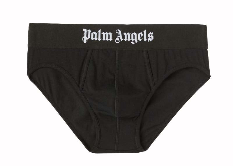 Palm Angels Slip Briefs (Pack of 2) Black/Black