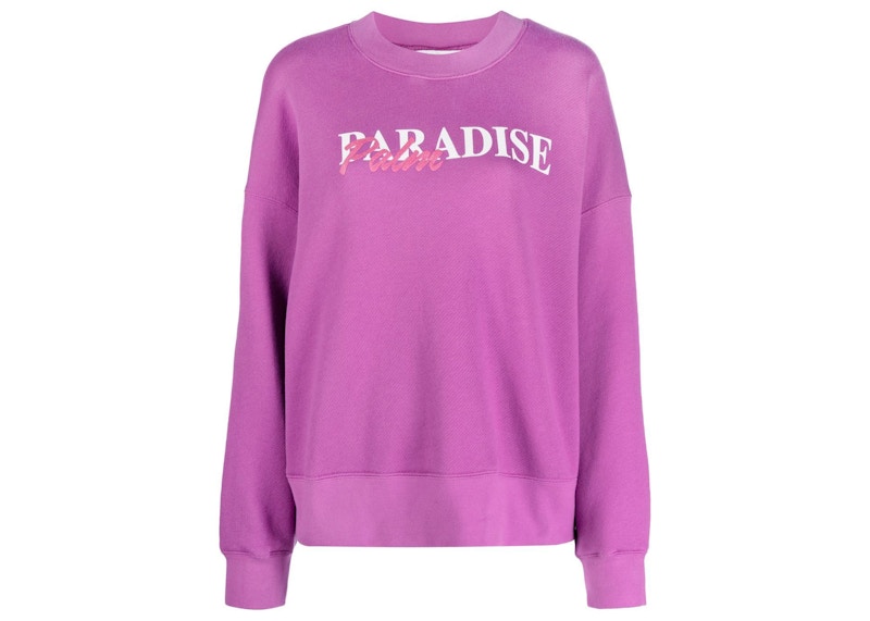 Palm Angels Slogan Print Sweatshirt Purple