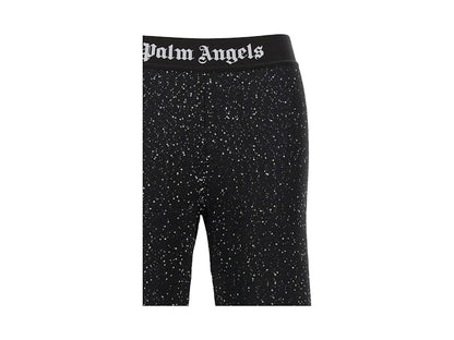 Palm Angels Soiree Knit Logo Pants Black