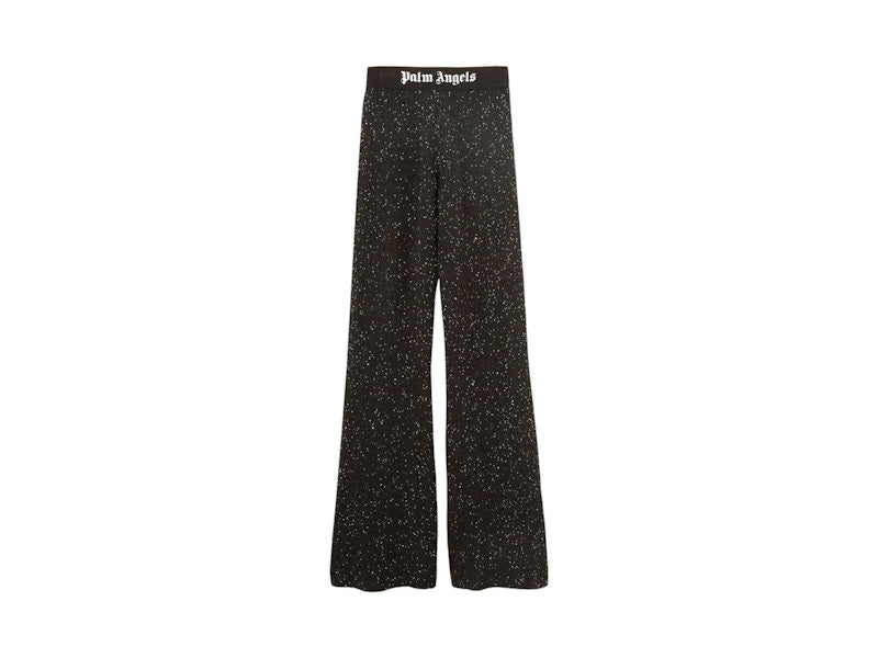 Palm Angels Soiree Knit Logo Pants Black