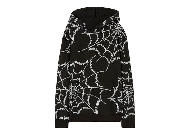 Palm Angels Spider Web Hoodie Black/Off White