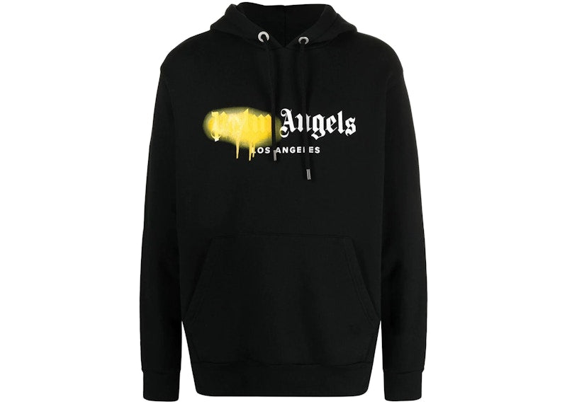 Palm Angels LA Sprayed Logo Hoodie Black