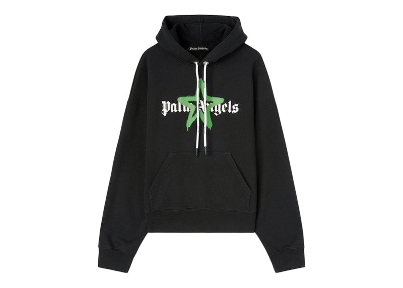 Palm Angels Star Sprayed Hoodie Black/Green