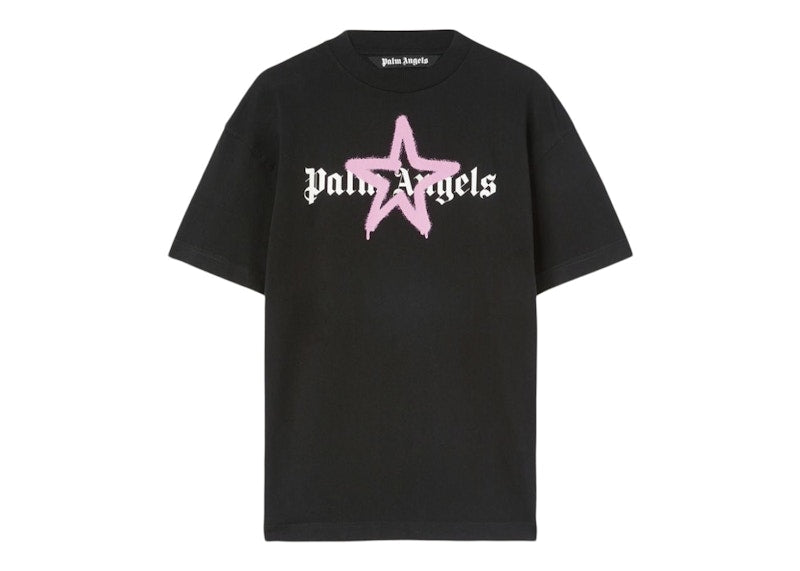 Palm Angels Star Sprayed T-Shirt Black/Pink