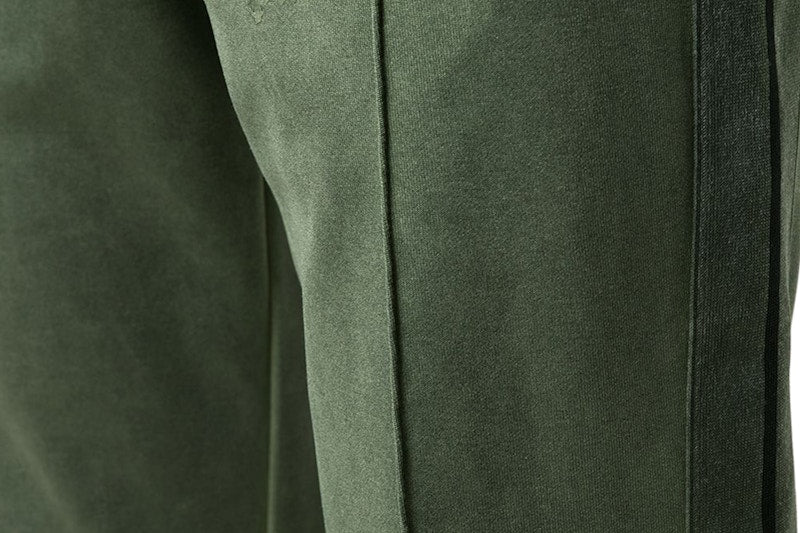 Palm Angels Straight Leg Side Stripe Track Pants Forest Green