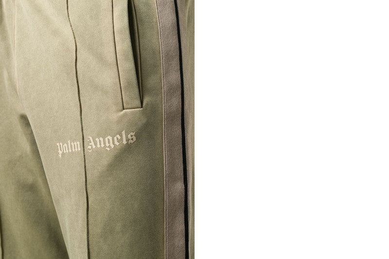 Palm Angels Straight Leg Side Stripe Track Pants Pale Kahki