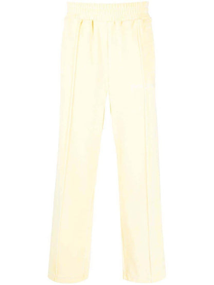 Palm Angels Stripe-Detail Chenille Trackpants Yellow