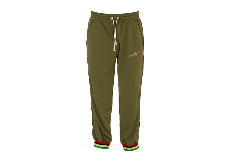 Palm Angels Striped Detail Track Pants Green/Multi