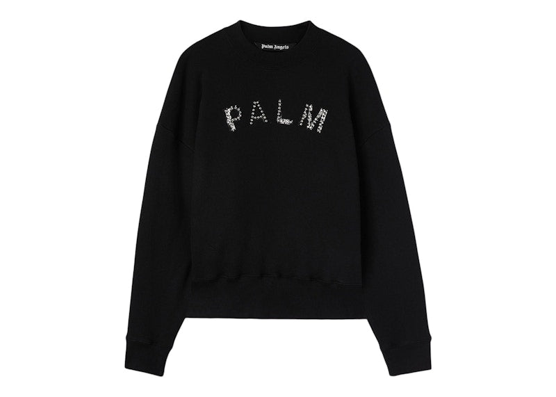Palm Angels Studded Logo Sweatshirt Black/Black