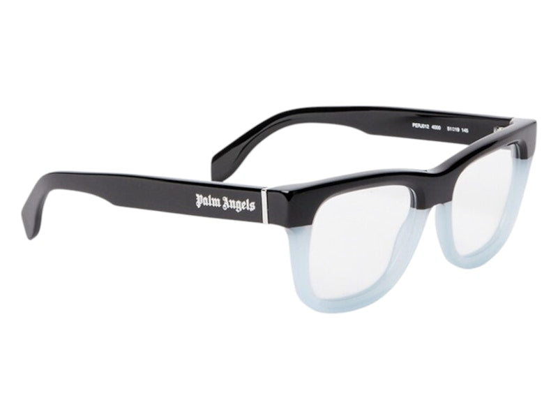 Palm Angels Style 12 Eyeglasses Black Light Blue Clear Lens (PERJ012S25PLA0014000)
