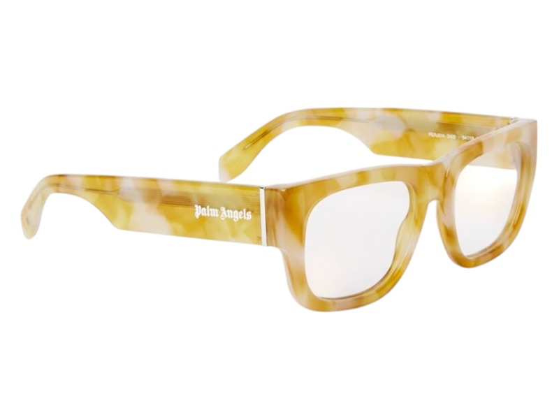 Palm Angels Style 14 Eyeglasses Light Havana Clear Lens (PERJ014S25PLA0012400)