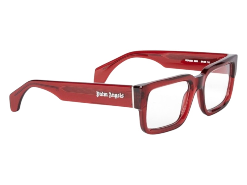 Palm Angels Style 3 Eyeglasses Burgundy Clear Lens (PERJ003F24PLA0012800)