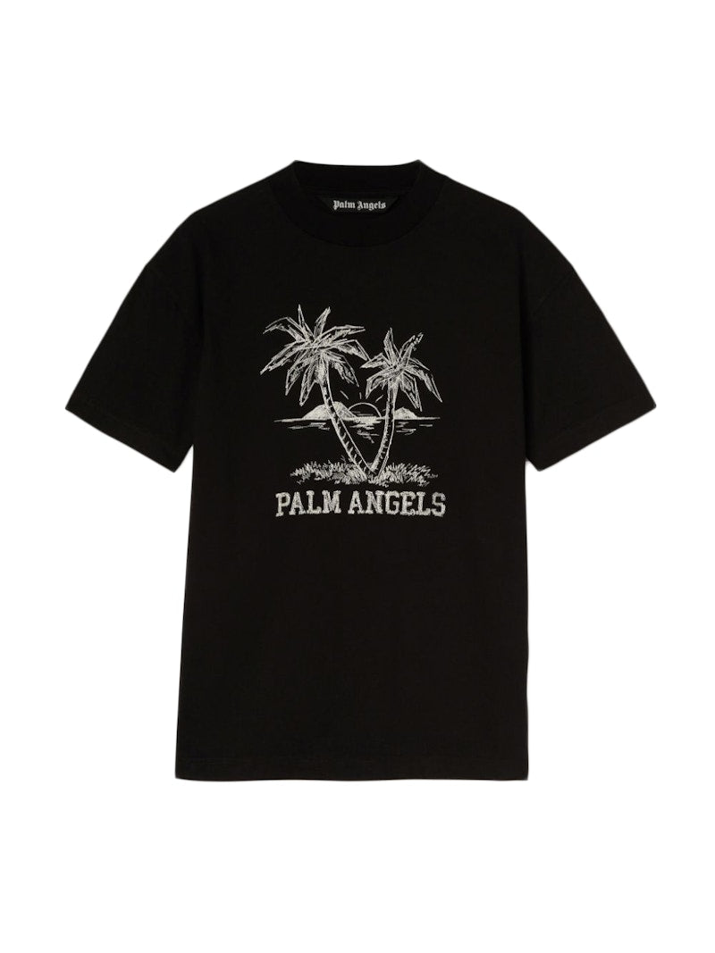 Palm Angels Sunset Palms T-shirt Black/White