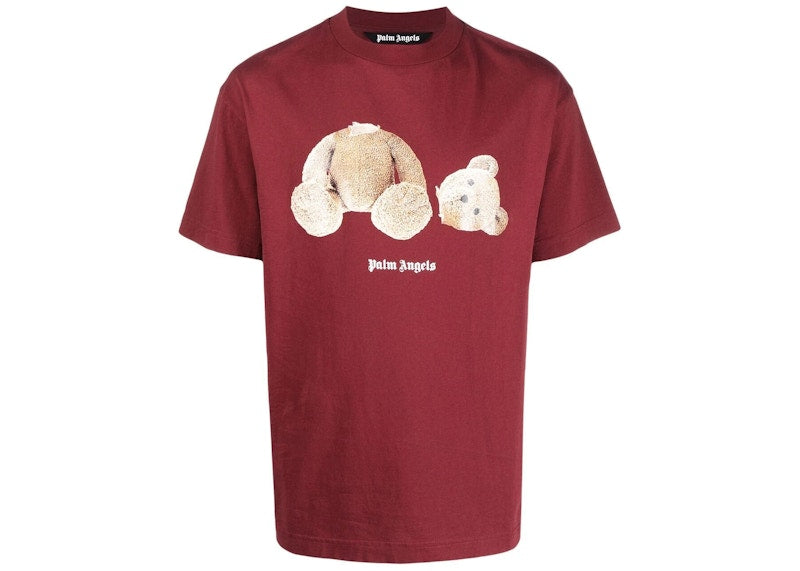 Palm Angels Teddy Bear Logo T-shirt Red