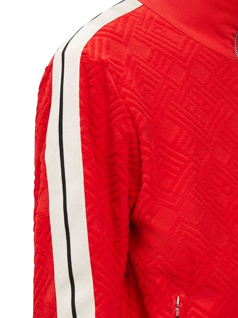 Palm Angels Terry Monogram Track Jacket Red/Off White