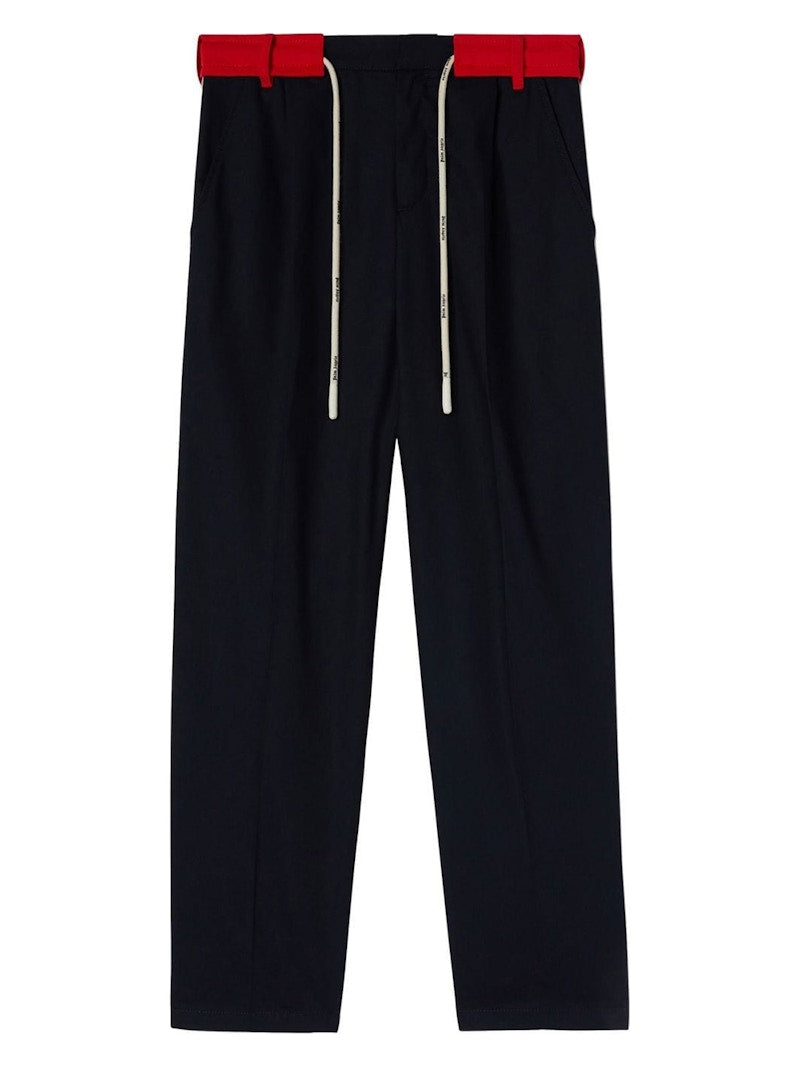 Palm Angels Track Belt Pants Navy Blue/Red