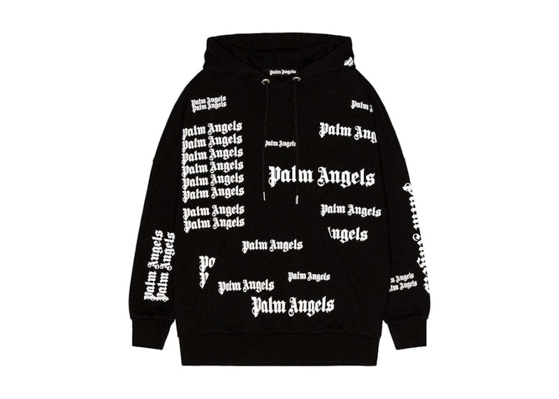 Palm Angels Ultra Logo Over Hoodie Black White