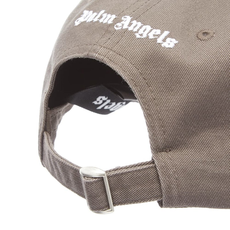 Palm Angels Verticle Logo Cap Military White