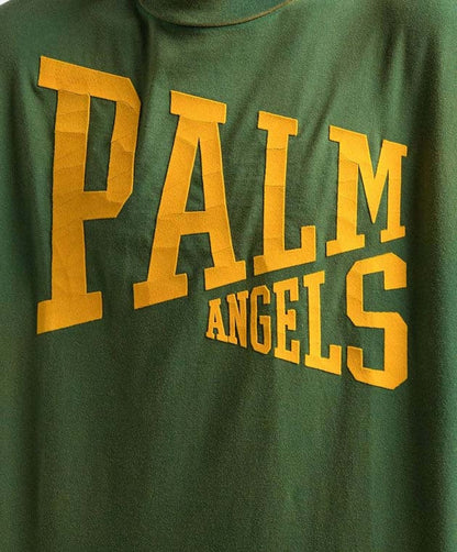 Palm Angels Vintage Look College Logo T-Shirt Green/Yellow