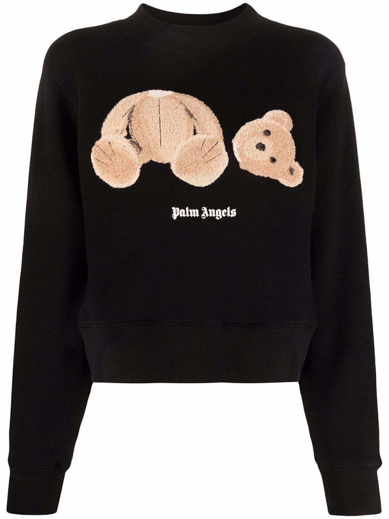 Palm Angels Women's Bear Sweashirt Black