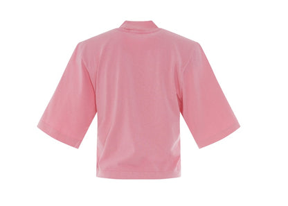 Palm Angels Women's Dancing Bear Cropped T-shirt Fuchsia/Fluo Brown