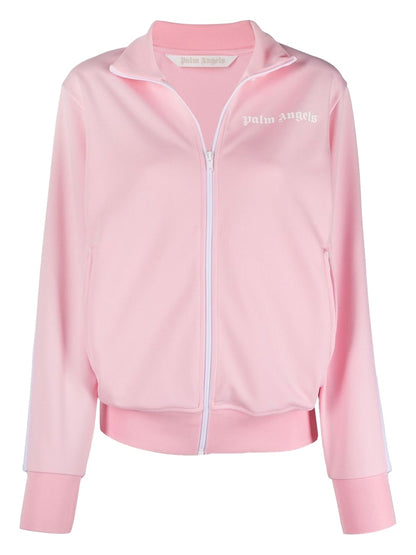 Palm Angels Womens Track Jacket Almond Blossom/White